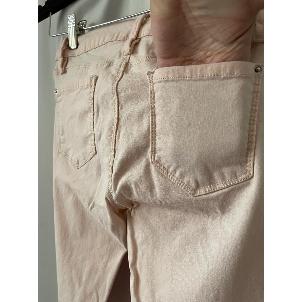 YMI Pastel Peach/Pink Hyper-stretch Skinny Bottom Pants - Picture 7 of 9